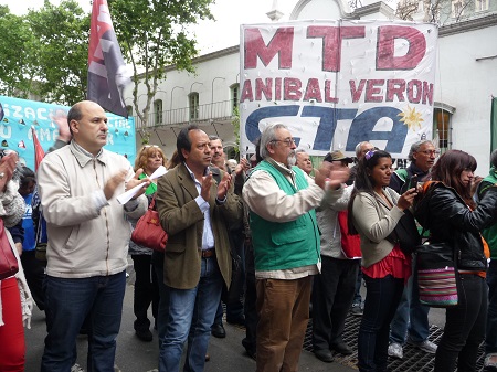 La CTA Capital marchó a la Jefatura de Gobierno de la Ciudad tras diez días de acampe