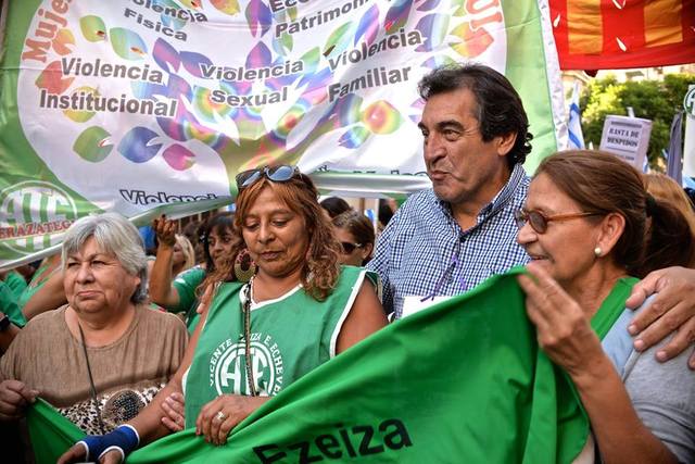 La CTA Capital estuvo presente en la marcha por el Día de la Mujer Trabajadora