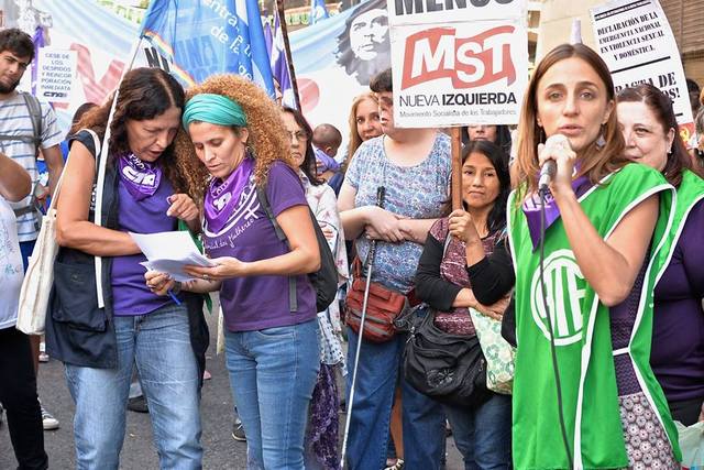 La CTA Capital estuvo presente en la marcha por el Día de la Mujer Trabajadora