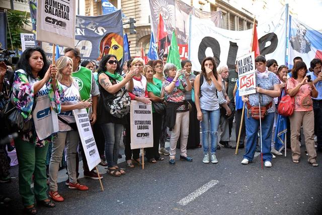 La CTA Capital estuvo presente en la marcha por el Día de la Mujer Trabajadora