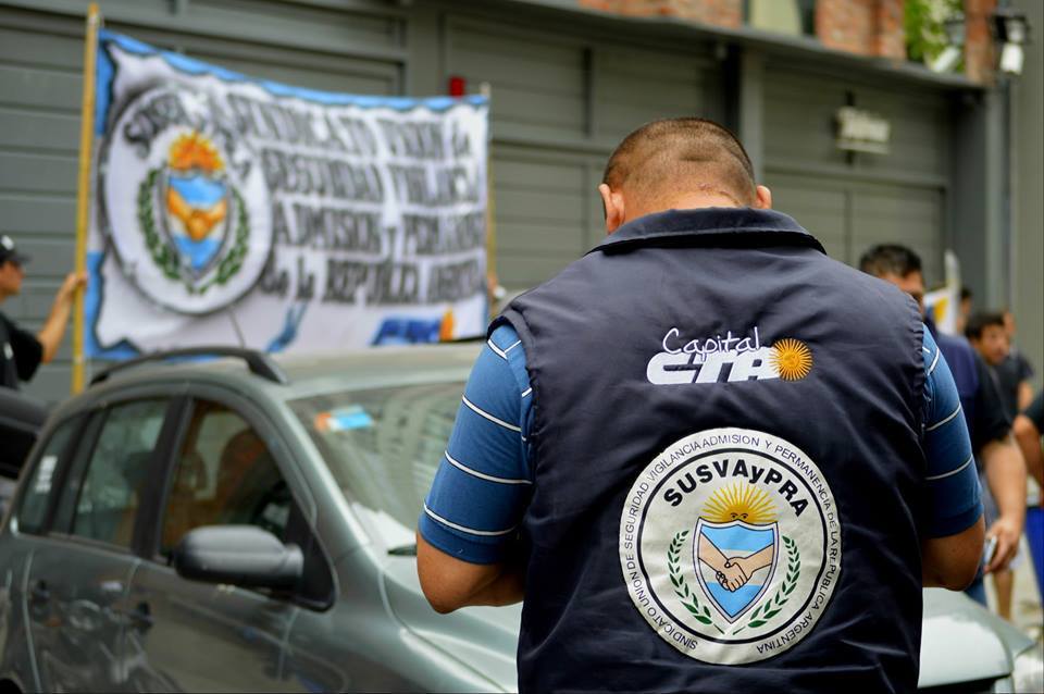 Conferencia de prensa del Sindicato de Seguridad en CTA Capital