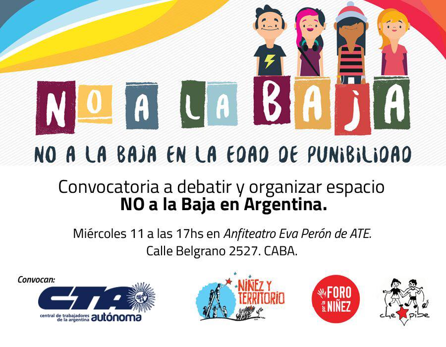 Convocatoria para debatir y organizar un espacio «No a la Baja» en Argentina
