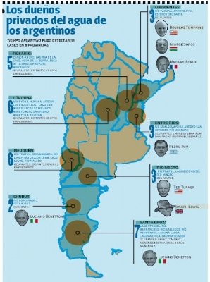 En la Argentina hay 35 ríos, arroyos y lagos apropiados por terratenientes