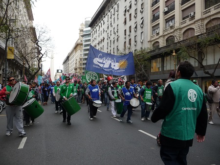 La CTA Capital marchó a la Jefatura de Gobierno de la Ciudad tras diez días de acampe