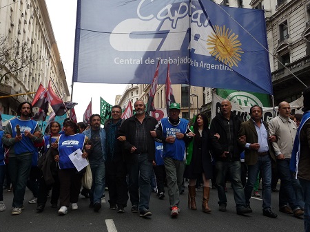 La CTA Capital marchó a la Jefatura de Gobierno de la Ciudad tras diez días de acampe