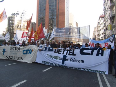 La CTA reclamó libertad y democracia sindical en Telefónica de Argentina