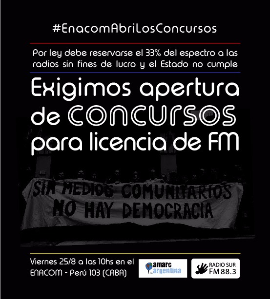 Radio Sur exigirá al Enacom apertura de concursos