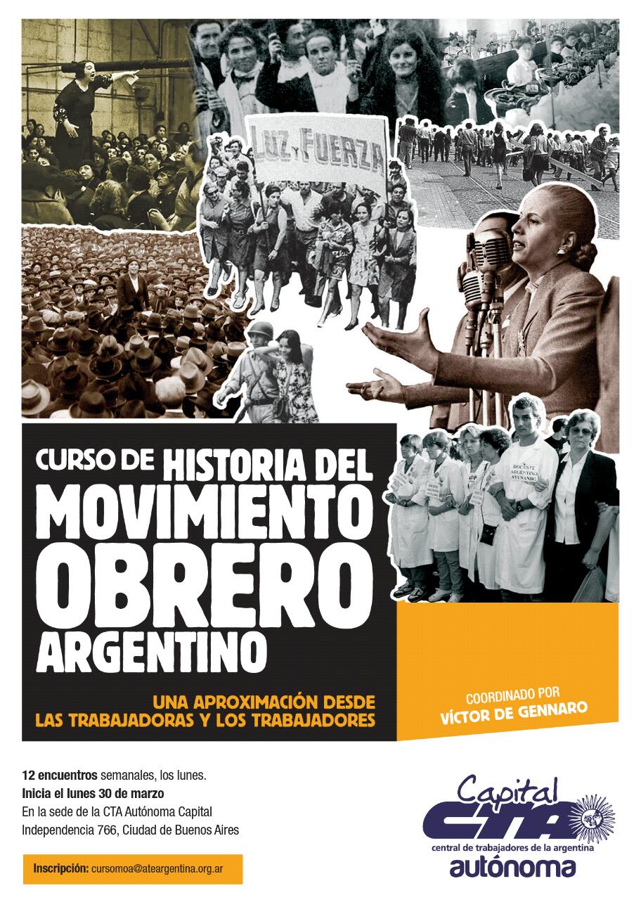 Curso de Historia del Movimiento Obrero: aproximaciones desde las y los trabajadores