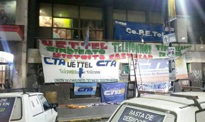 Orden judicial para desalojar el acampe de los trabajadores de UETTel