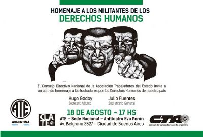 Homenaje a los militantes de los Derechos Humanos