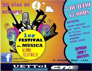 UETTel realiza un festival en las puertas de Telefónica de Argentina
