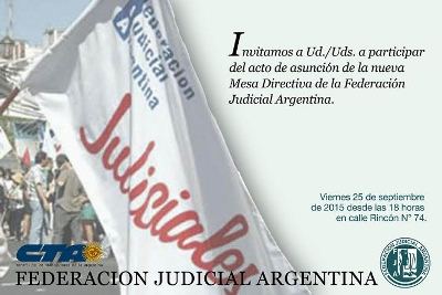 Mañana asume la nueva conducción de la Federación Judicial Argentina
